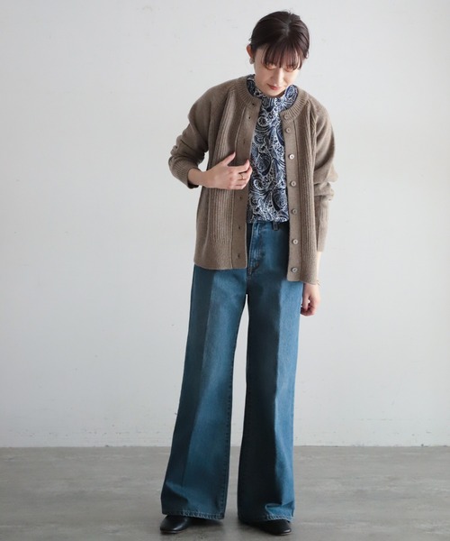 「NOMBRE IMPAIR」 ニットカーディガン FREE ベージュ レディース_画像2