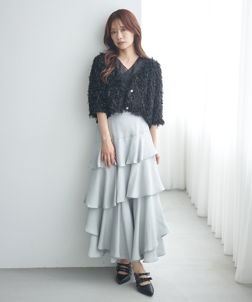 アミティエ　スカート定価３万円以上 mysty woman スカート アシメティアードスカートライト 491363