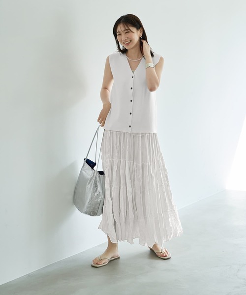 STYLE DELI（スタイルデリ） スカート 94cm丈コットン質感ワッシャー