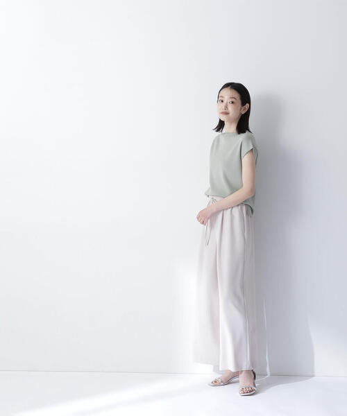 NATURAL BEAUTY BASICリネンライク ワイドストレートパンツ リネンライク SETUP ワイドストレートパンツ | NATURAL BEAUTY