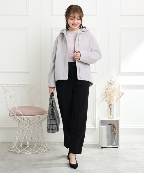 「couture brooch」 ノーカラージャケット 42 ライトパープル レディース_画像7