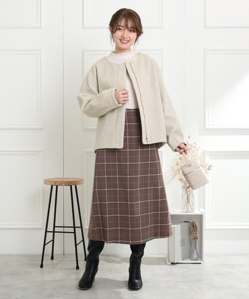 「couture brooch」 ノーカラージャケット 42 ライトパープル レディース_画像9