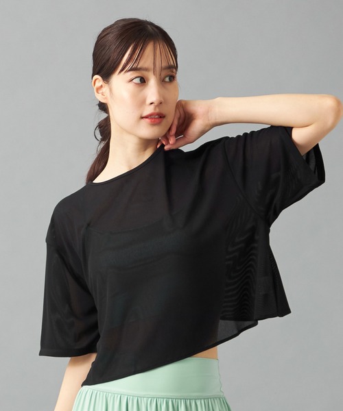 tシャツ シアーリブバックシャンTシャツ レディース