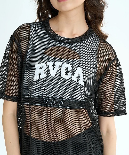 tシャツ RVCA レディース ARCH RVCA MESH TEE Tシャツ 「2025年夏モデル」/ルーカロゴ半袖メッシュTシャツ レディース