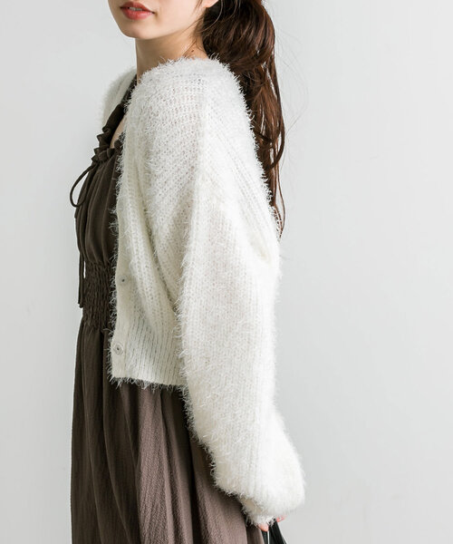 「OLIVE des OLIVE」 ニットカーディガン FREE ブラウン レディース_画像5