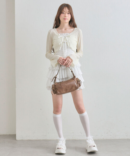 OLIVE des OLIVE シャーリングキャミワンピとボレロのセット SETアイテム】シャーリングキャミワンピとボレロのセット