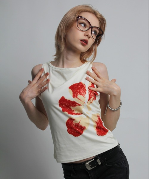 IMARI タンクトップ ノースリーブ 「 IMARI / イマリ 」 レトロ