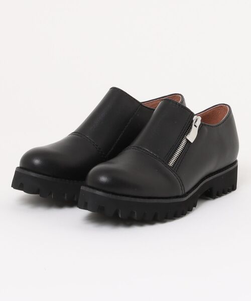 ALL BLACK（オールブラック） ローファー 「本革/軽量/269g/厚底/3.5cm