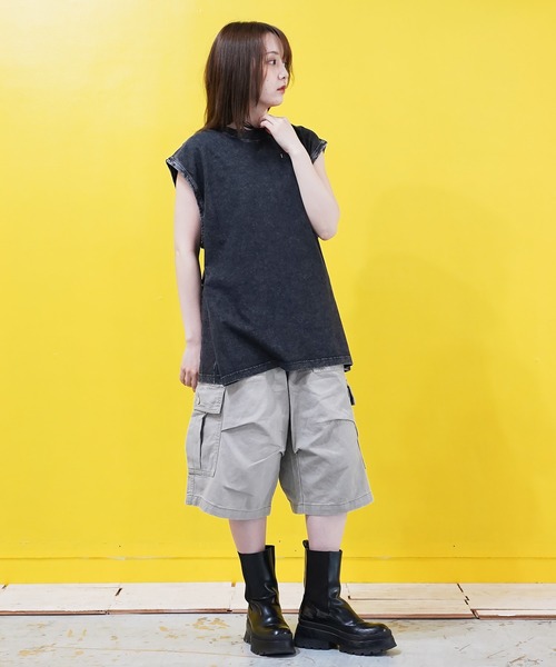 En serio TOKYO カーゴパンツ ワイドバギーカーゴショートパンツ