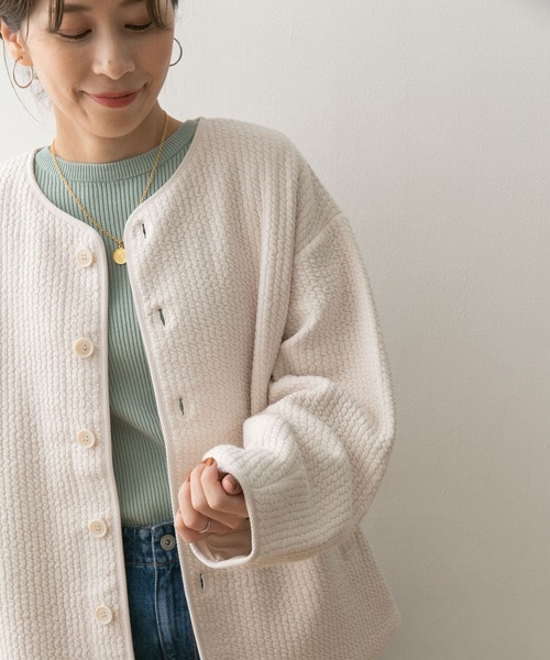 【美品】URBAN RESEARCH DOORS ヒッコリーノーカラージャケット URBAN RESEARCH DOORS 「URBAN DOORS」 ノーカラージャケット