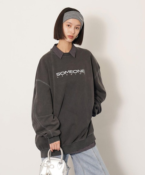 ブラウス シャツ オーバーサイズスウェットライクTEE レディース