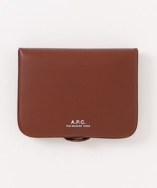 【新品APCお財布】人気モデル⭐︎茶色⭐︎正規店購入⭐︎アーペーセー⭐︎二つ折り A.P.C. アーペーセー A.P.C 二つ折り財布 PXBLH H63087 メンズ