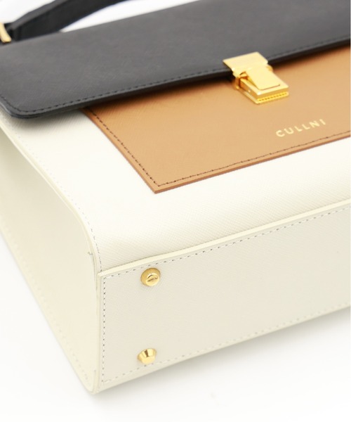 ショルダーバッグ Clasp lock Leather Pocket Hand Bag メンズ レディースの画像