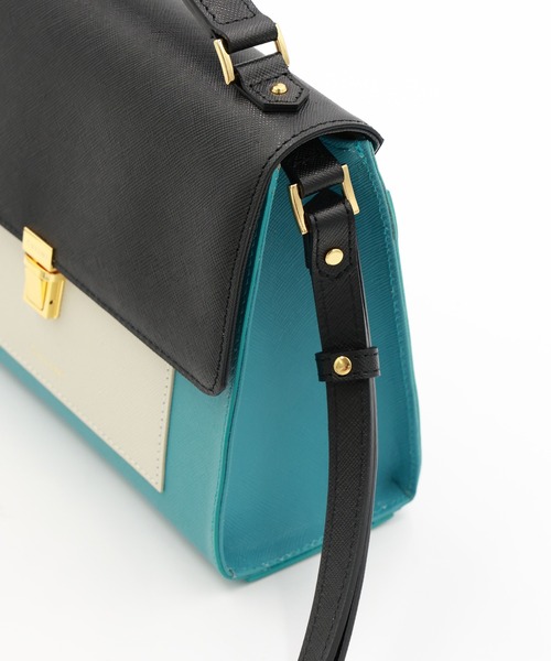 ショルダーバッグ Clasp lock Leather Pocket Hand Bag メンズ レディースの画像