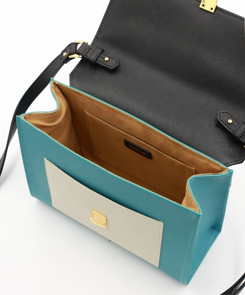 ショルダーバッグ Clasp lock Leather Pocket Hand Bag メンズ レディースの画像