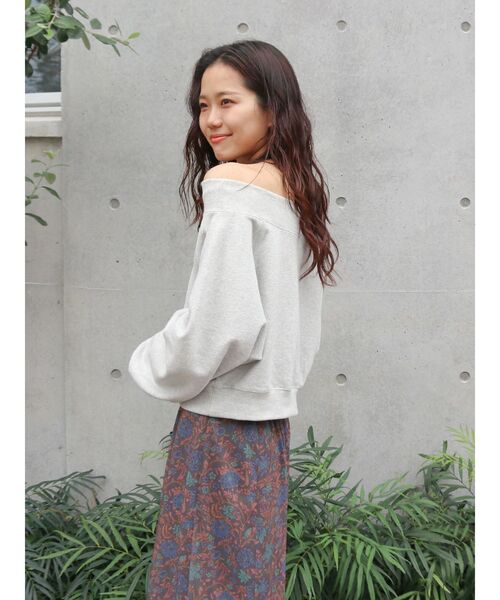 ungrid♡オフショルルーズスウェット Ungrid（アングリッド） トレーナー スウェット オフショルスウェット