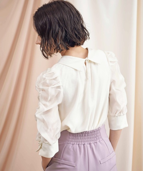 「NOELA」 7分袖ブラウス フリー ベージュ レディース_画像6