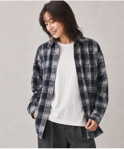 ブラウス シャツ チェックオーバーシャツ レディース メンズ