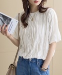 tシャツ 半袖 フリルTシャツ(半袖) レディースの詳細画像1