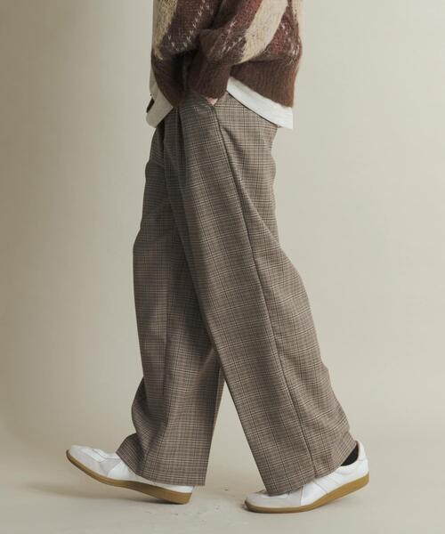 SENSE OF PLACE by URBAN RESEARCH スラックス グレンチェックタック