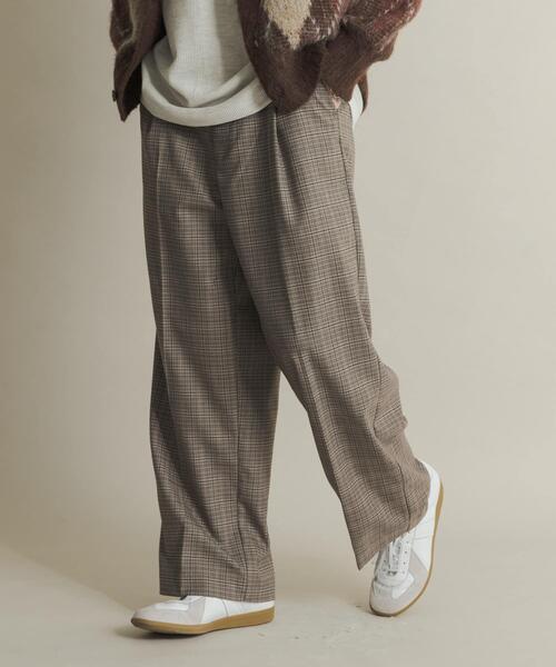 SENSE OF PLACE by URBAN RESEARCH スラックス グレンチェックタック