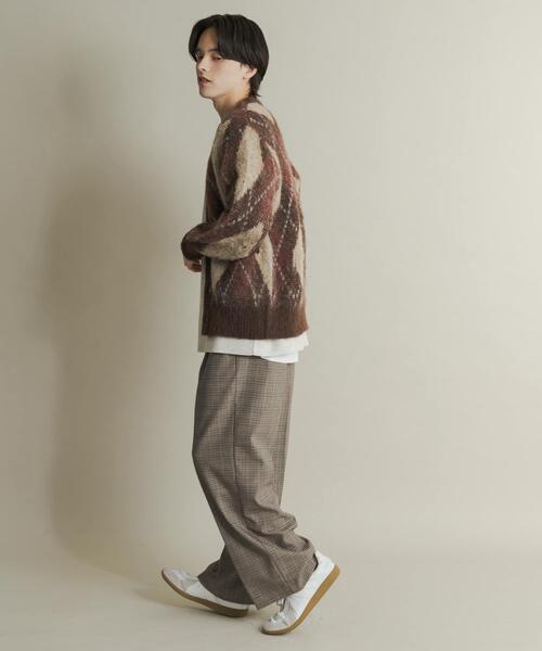 SENSE OF PLACE by URBAN RESEARCH パンツ グレンチェックタックワイド