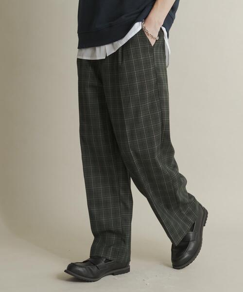 SENSE OF PLACE by URBAN RESEARCH スラックス グレンチェックタック