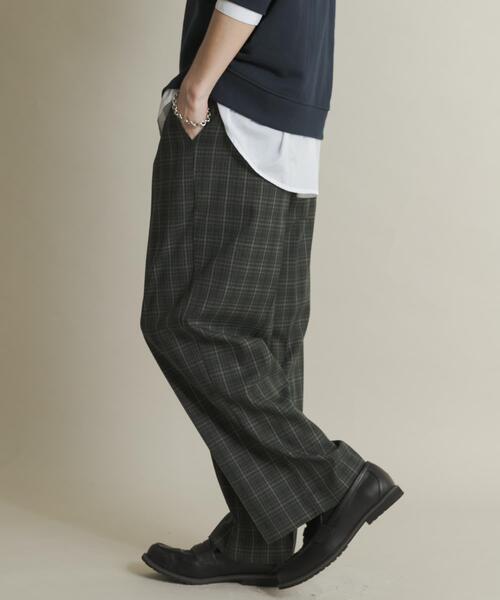 SENSE OF PLACE by URBAN RESEARCH スラックス グレンチェックタック