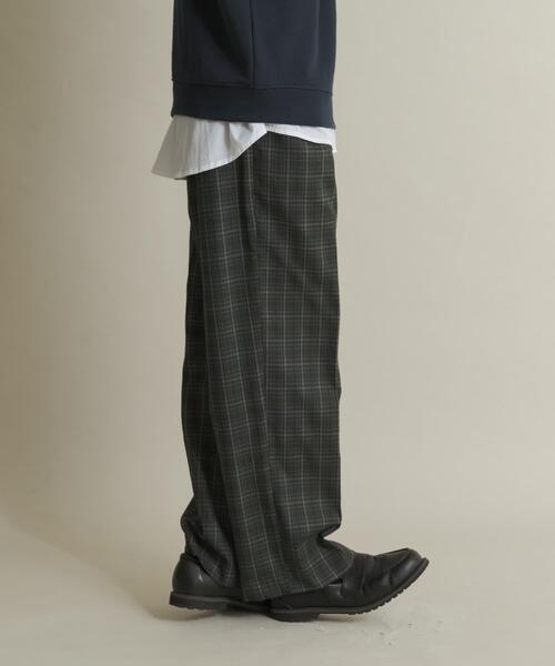 SENSE OF PLACE by URBAN RESEARCH スラックス グレンチェックタック