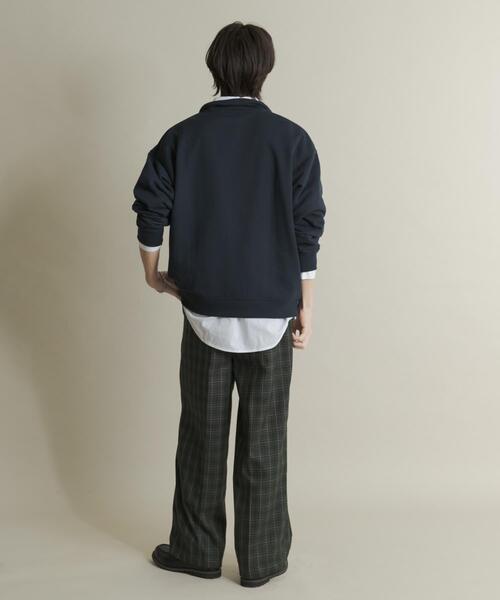 SENSE OF PLACE by URBAN RESEARCH パンツ グレンチェックタックワイド