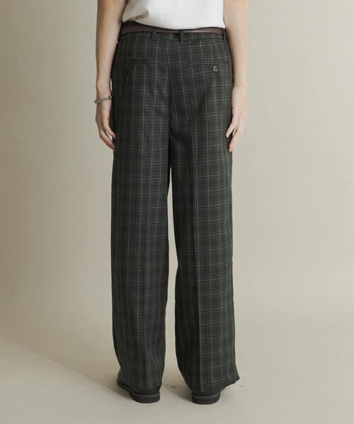 SENSE OF PLACE by URBAN RESEARCH パンツ グレンチェックタックワイド