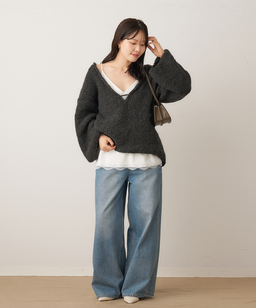 25AW【新品タグ付】solstiss french lace キャミソール plage（プラージュ） キャミソール solstiss french lace キャミソール