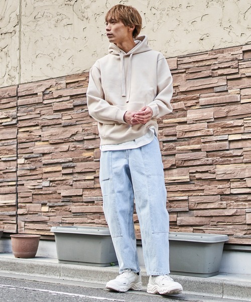 「UNIVERSAL OVERALL」 デニムパンツ MEDIUM サックスブルー メンズ_画像6