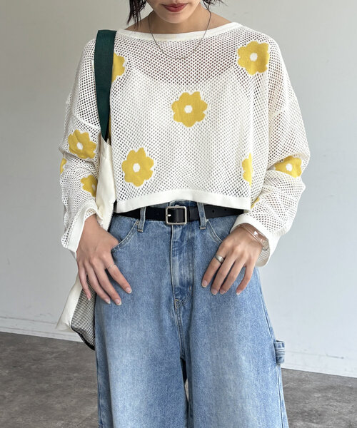 「CPCM」 ニットカーディガン FREE ネイビー レディース_画像2