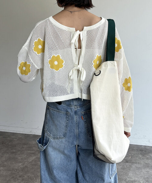 「CPCM」 ニットカーディガン FREE ネイビー レディース_画像5