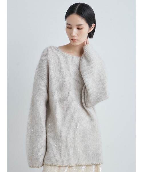 「MIESROHE」 長袖ニット FREE ライトブルー レディース_画像6