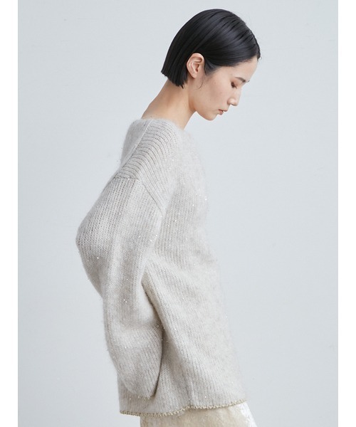 「MIESROHE」 長袖ニット FREE ライトブルー レディース_画像8