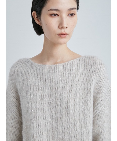 「MIESROHE」 長袖ニット FREE ライトブルー レディース_画像9