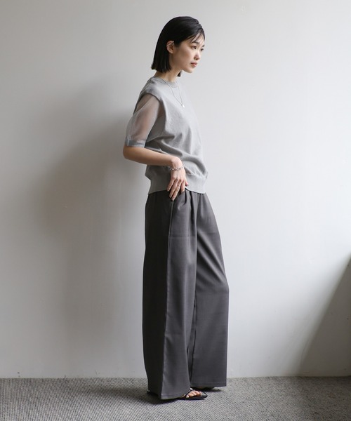 「select MOCA Et」 半袖ニット FREE グレー レディース_画像2