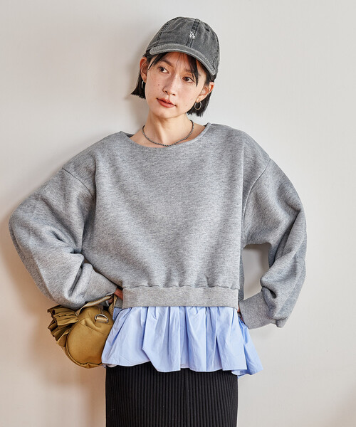 C.P. COMPANY トレーナー スウェット 袖ダウン ドッキング FREAK'S STORE（フリークスストア） トレーナー スウェット 裏起毛