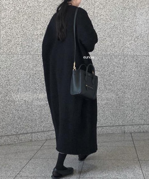 カーディガン ロング丈ニットカーディガン レディース : ZOZOTOWN