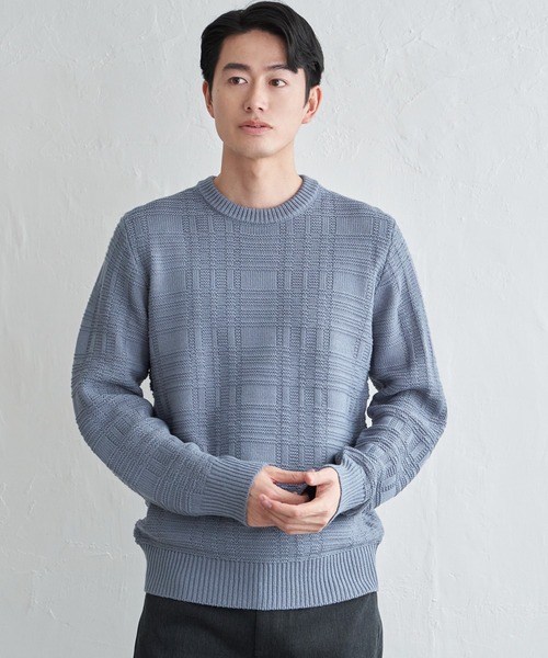 ikka（イッカ） セーター ニット 「洗濯機で洗える」ジャカード