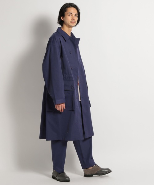 niko and…（ニコアンド） ステンカラーコート LARGE ネイビー メンズ