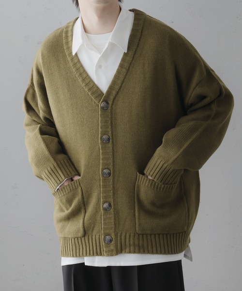 epnok ニットカーディガン MEDIUM カーキ メンズ : ZOZOTOWN Yahoo!店