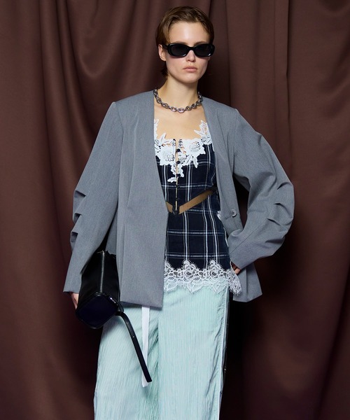 【MAISON SPECIAL】シルバーチュールキャミソールFREE MAISON SPECIAL（メゾンスペシャル）の「Tulle Camisole Bolero