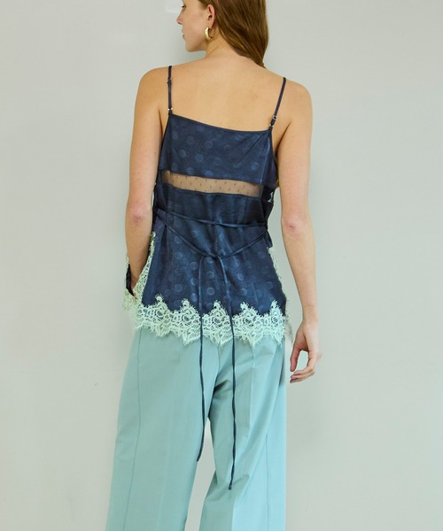 MAISON SPECIAL ホワイト フリル キャミソール MAISON SPECIAL（メゾンスペシャル） キャミソール Lingerie Camisole