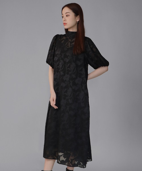 「J by blue」 半袖ワンピース MEDIUM ブルーグレー レディースの画像