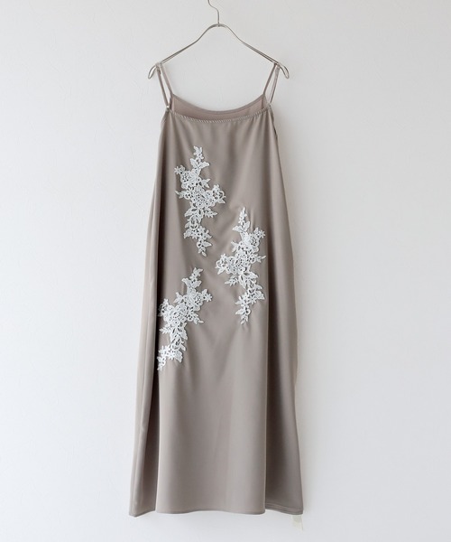 「J by blue」 半袖ワンピース MEDIUM ブルーグレー レディースの画像