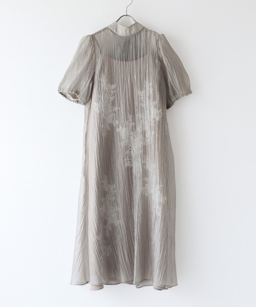 「J by blue」 半袖ワンピース MEDIUM ブルーグレー レディースの画像
