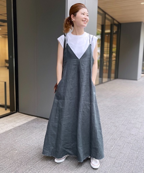 「Spick \u0026 Span」 キャミソールワンピース 36 グレー レディースの画像